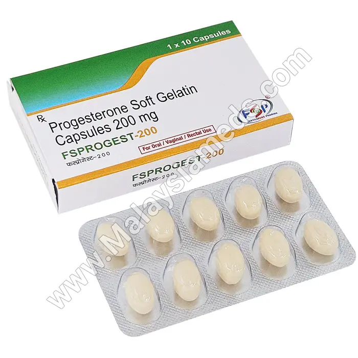 Progesterone 200 mg Softgel Capsule (Fsprogest)